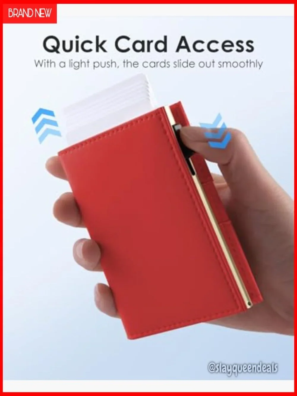 Slim RFID Trifold Wallet for Women, Premium Leather, 9-11 Card Capacity